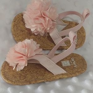 Pink baby flip flop sandals